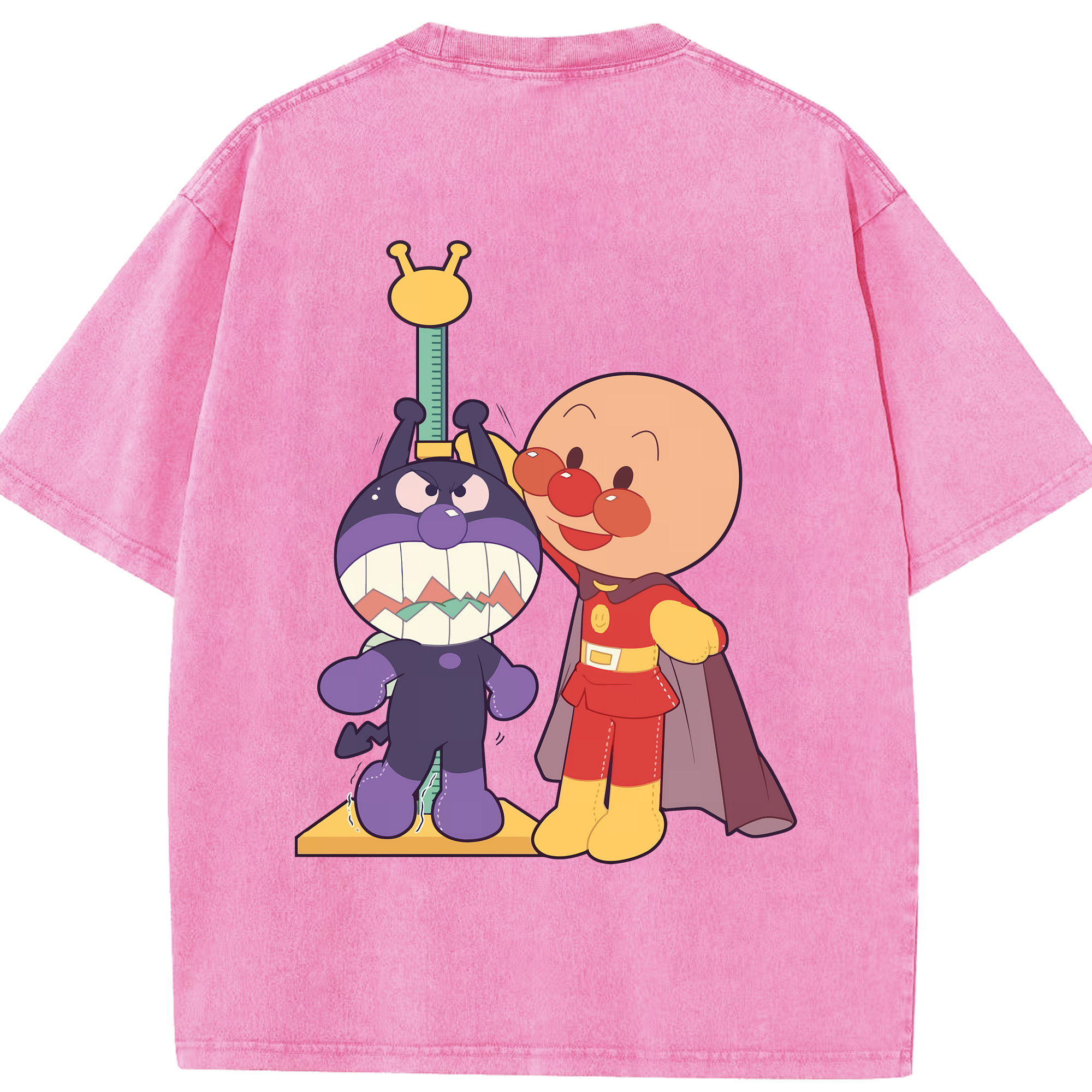 （画像用） アンパンマン Anpanman 綿100% ヴィンテージ風 半袖Tシャツ（背面プリント）